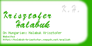 krisztofer halabuk business card